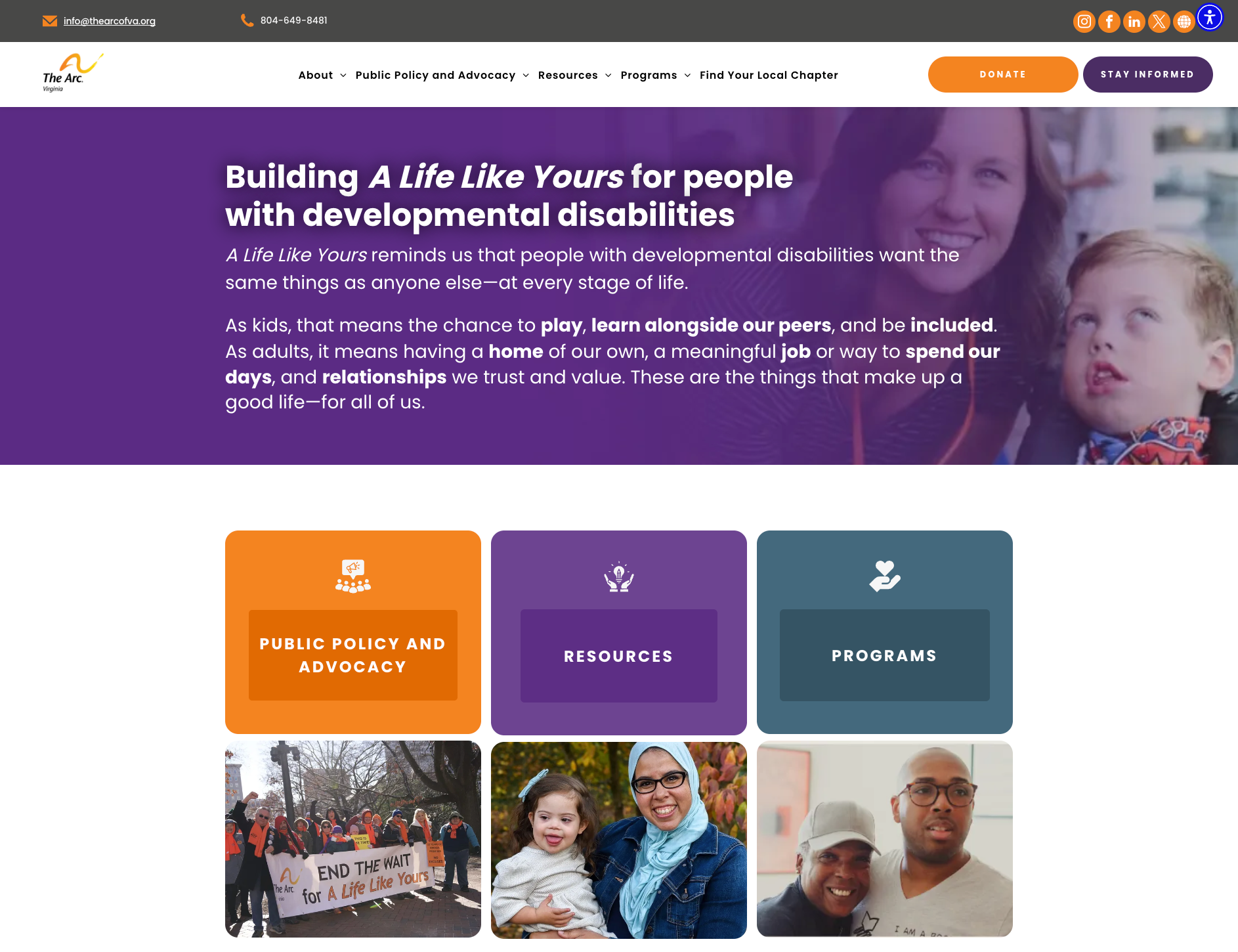 ARC Website Screenshot